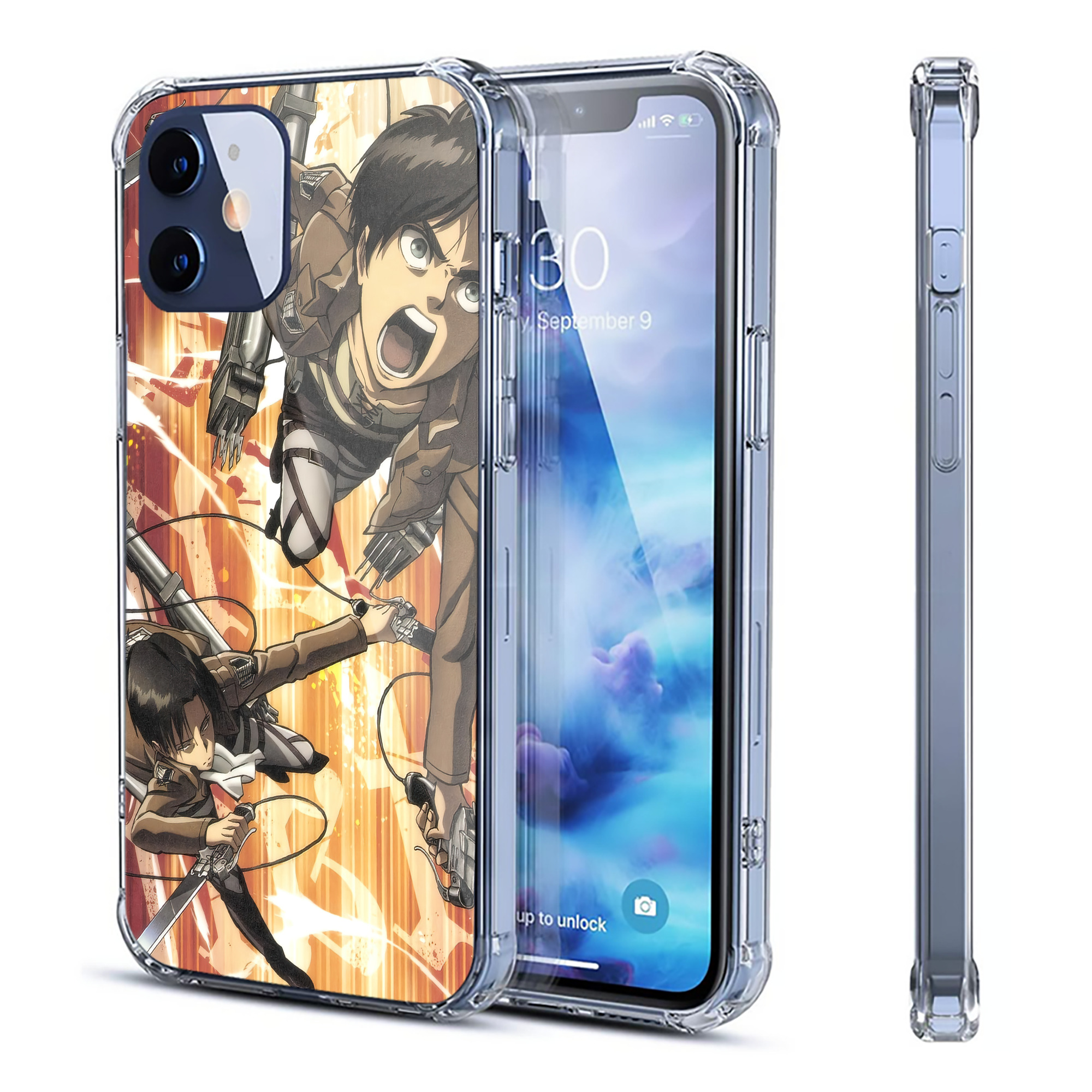 （画像用） 進撃の巨人 Attack on Titan 【iPhone 12シリーズ対応】透明スマホケース（クリアソフトケース）